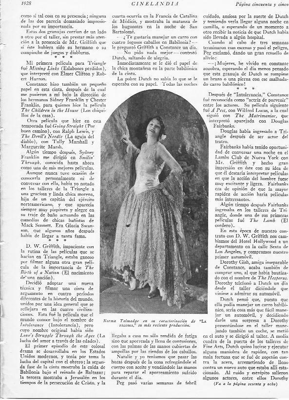 LAMINA 29566: Norma Talmadge en La Paloma