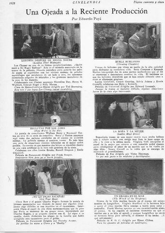 LAMINA 29561: Estrenos de cine en marzo de 1928