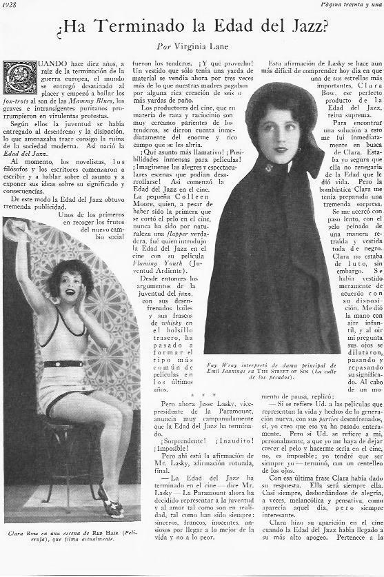 LAMINA 29592: Fay Wray y Clara Bow