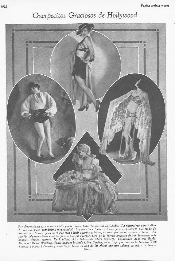 LAMINA 29593: Ruth Hiatt, Marjorie Beebe, Renee Whiting y Olive Borden