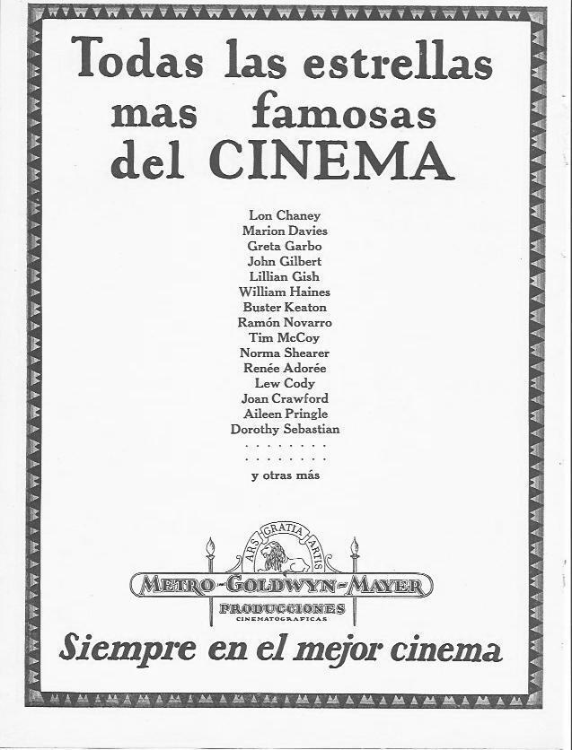 LAMINA 29594: Publicidad de Metro Goldwyn Mayer