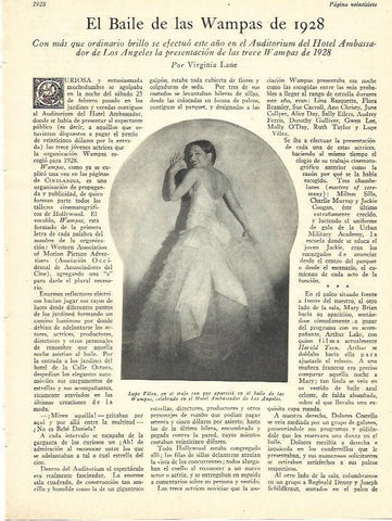 LAMINA 29628: Lupe Velez en el baile de las Wampas en Los Angeles