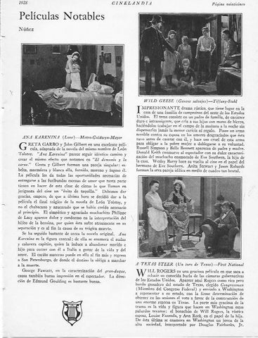 LAMINA 29551: Critica de Ana Karenina, Wild Geese y A Texas Steer