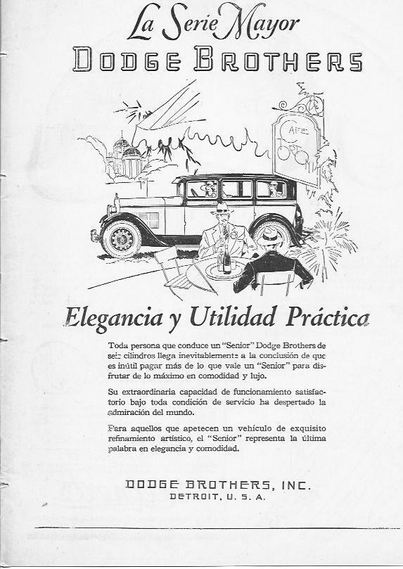 LAMINA 29615: Publicidad de Dodge Brothers Inc de detroit