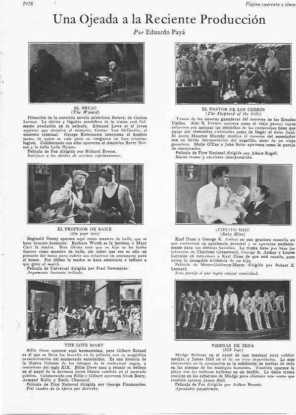 LAMINA 29599: Estrenos en abril de 1928