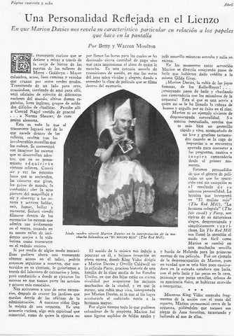 LAMINA 29600: Marion Davies en El molino rojo