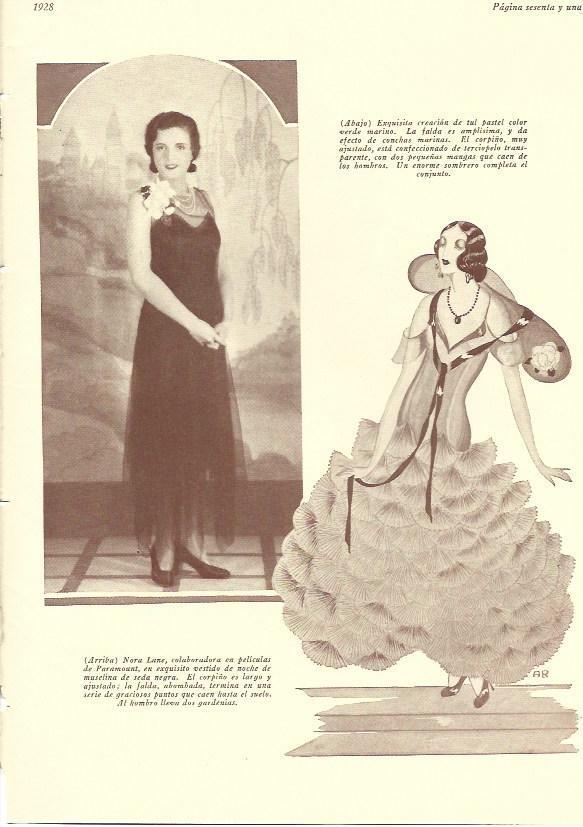 LAMINA 29607: Nora Lane y diseño de vestido 