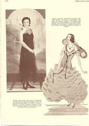 LAMINA 29607: Nora Lane y diseño de vestido 