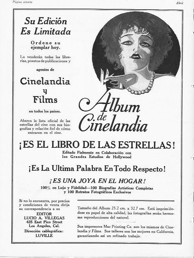 LAMINA 29611: Publicidad de Album de Cinelandia