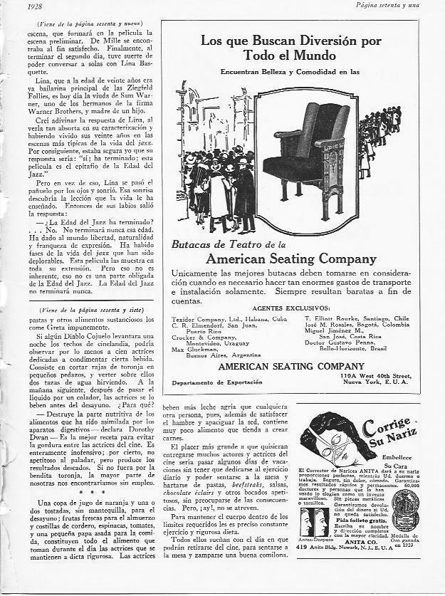 LAMINA 29612: Publicidad de American Seating Company