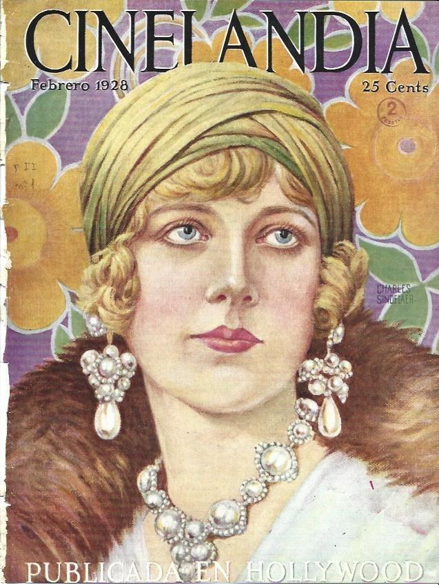 LAMINA 29501: Portada de Cinelandia, febrero 1928.