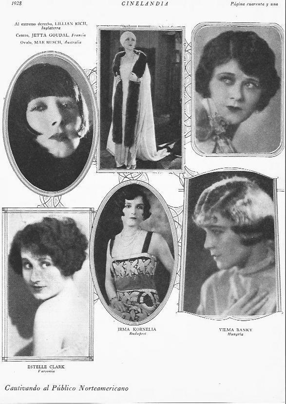 LAMINA 29484: Lillian Rich, Jetta Goudal, Mae Busch, Irma Kornella, Vilma Banky y Estelle Clark