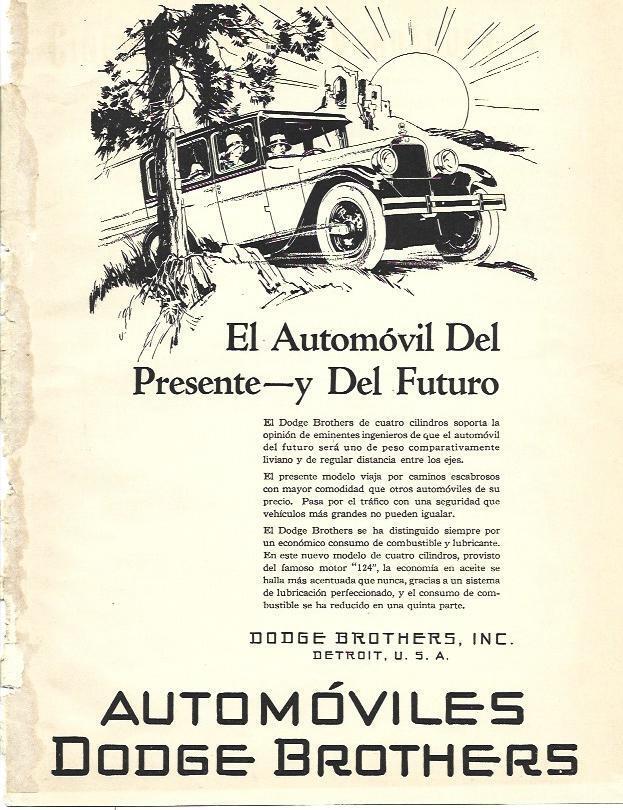 LAMINA 29465: Publicidad de Automoviles Dodge Brothers