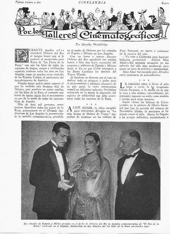 LAMINA 29479: Los consules de España y Mexico con Dolores del Rio