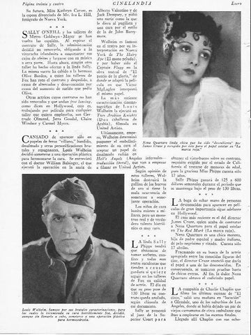 LAMINA 29480: Nena Quartaro y Louis Wolheim