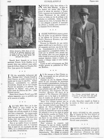 LAMINA 29505: Gilbert Roland y Billie Dove en Louisana y Lon Chaney