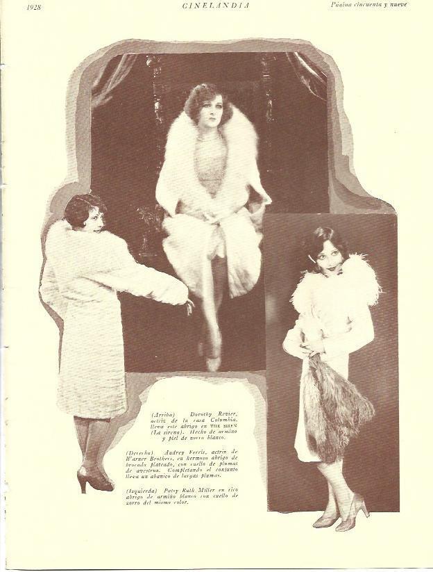 LAMINA 29531: Dorothy Revier, Audrey Ferris y Patsy Ruth Miller