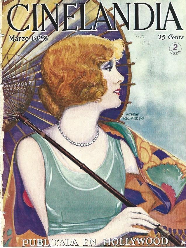 LAMINA 29539: Portada de Cinelandia, marzo de 1928