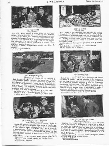 LAMINA 29528: Estrenos de peliculas en febrero de 1928