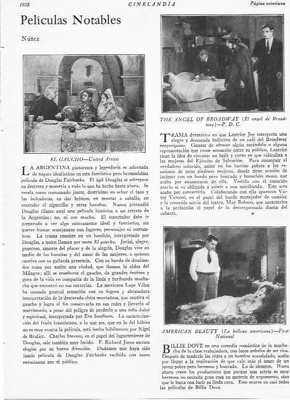 LAMINA 29512: Critica par El Gaucho y The Angel of Broadway