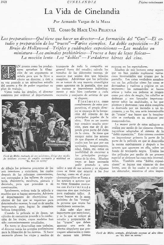 LAMINA 29516: Cecil de Mille dirigiendo Rey de Reyes 