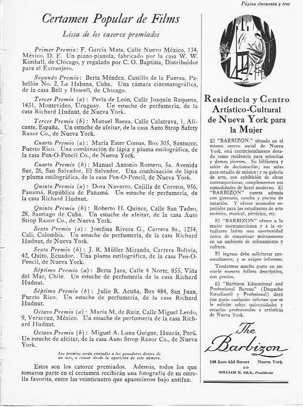 LAMINA 29748: Publicidad de The Barbizon