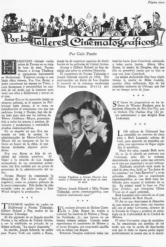LAMINA 29760: Irving Thalberg y Norma Shearer