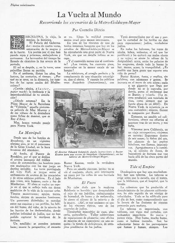LAMINA 29735: El director Edward Segwick con Buster Keaton