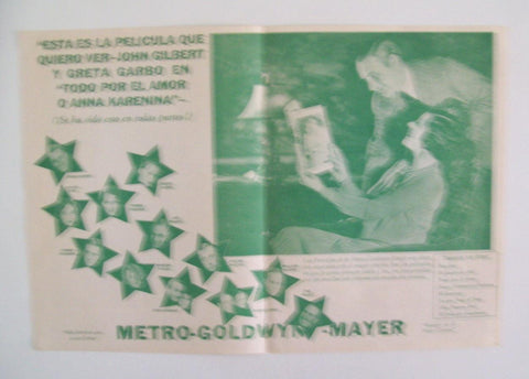 LAMINA 29741: Publicidad de la pelicula Anna Karenina con Greta Garbo