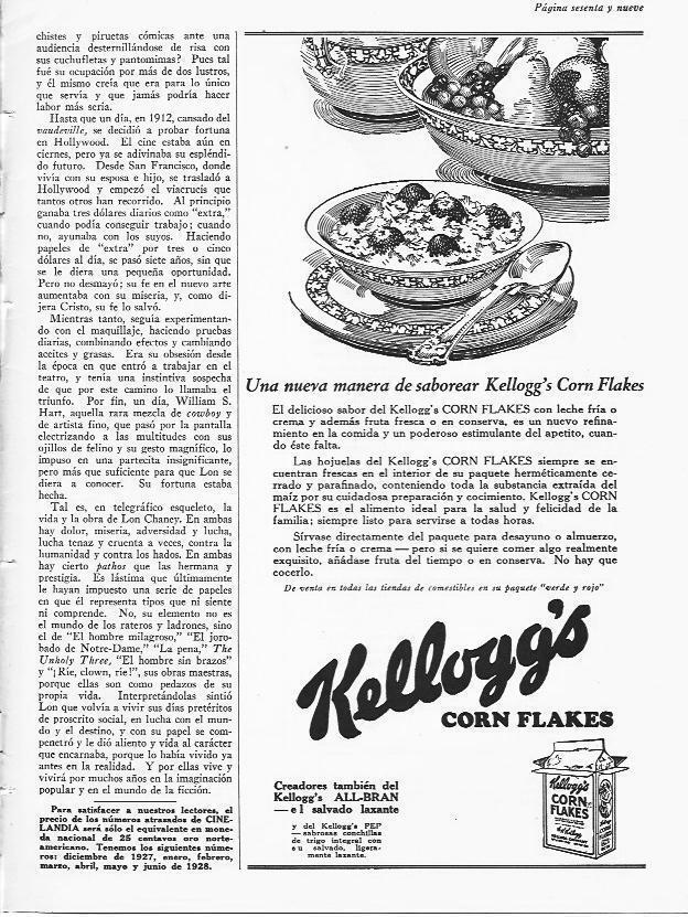 LAMINA 29790: Publicidad de Corn Flakes de Kellogg's