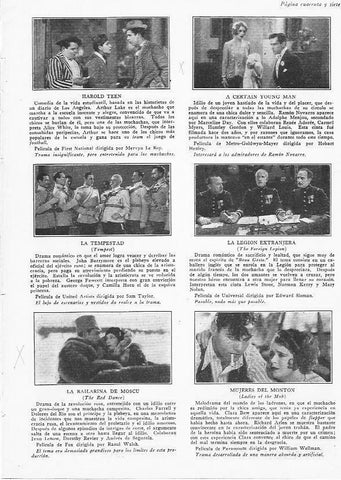 LAMINA 29779: Estrenos de cine en septiembre de 1928