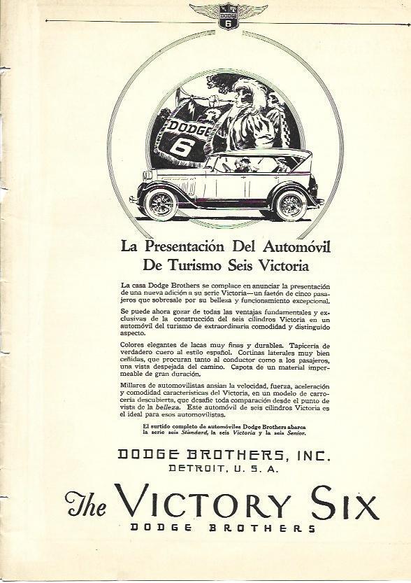 LAMINA 29725: Publicidad de The Victory Six de Detroit