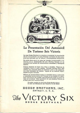 LAMINA 29725: Publicidad de The Victory Six de Detroit
