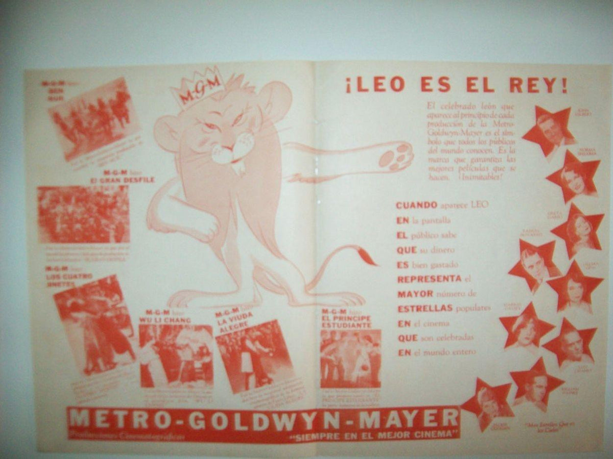 LAMINA 29667: Publicidad en pagina doble de Metro Glodwyn Mayer