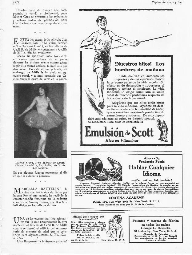 LAMINA 29675: Loretta Young en Rie, bufon, rie
