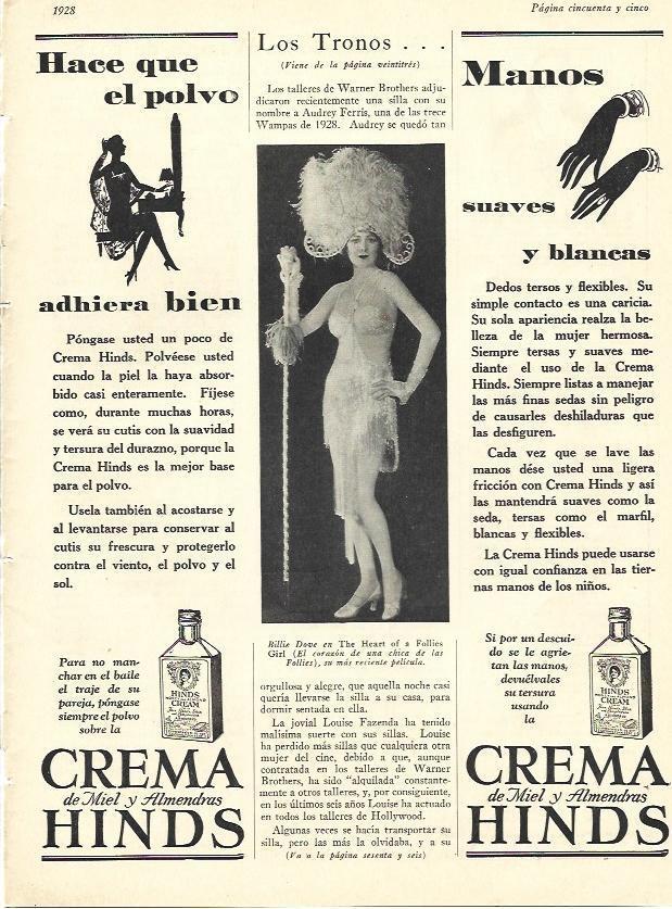 LAMINA 29640: Publicidad de crema Hinds