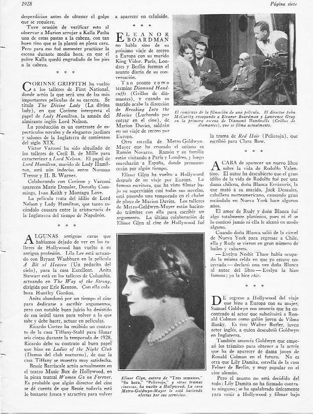 LAMINA 29653: Elinor Glyn y escena de Grillos de diamantes