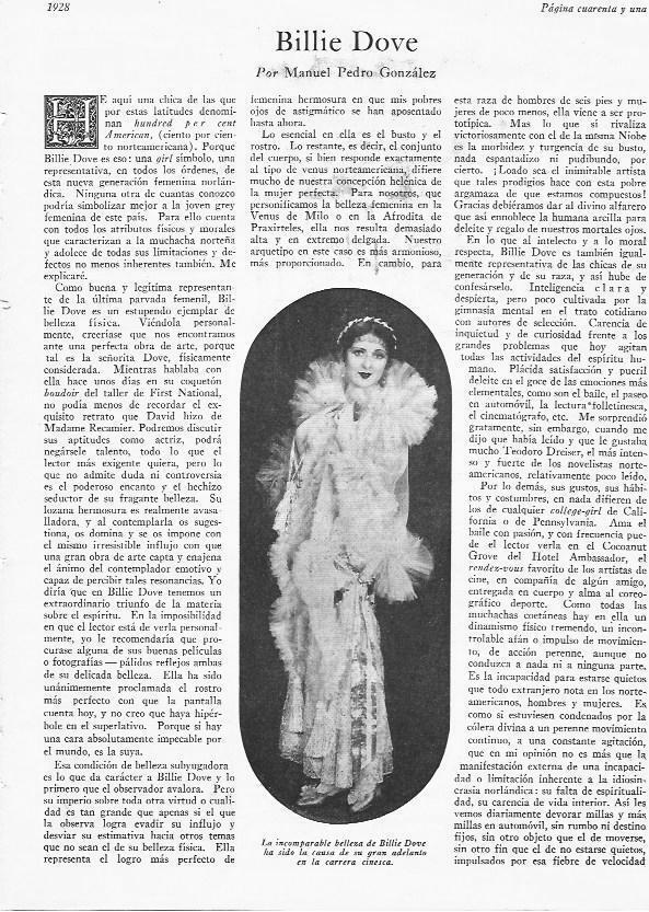 LAMINA 29706: Billie Dove, por Manuel Pedro Gonzalez