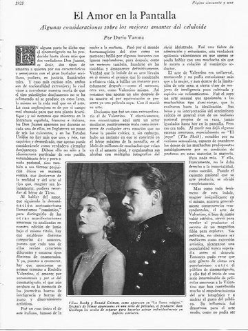 LAMINA 29711: Vilma Banky y Ronald Colman en La llama magica