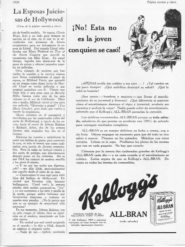 LAMINA 29718: Publicidad de All Bran de Kellogg's