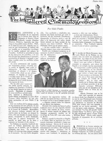 LAMINA 29689: Ernst Lubitsch y Emil Jannings