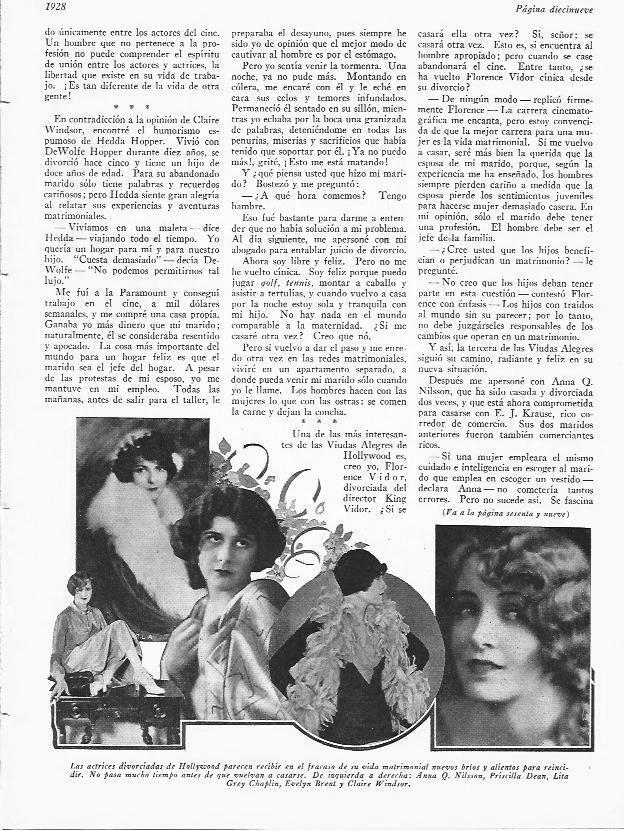 LAMINA 29696: Anna Q. Nilsson, Priscilla Dean, Lira Grey, Evelyn Brentg y Claire Windsor