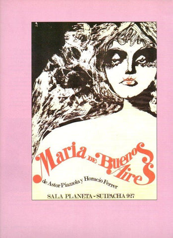 LAMINA V07515: Poster de Maria de Buenos Aires en 1968