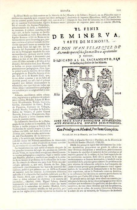 LAMINA V07362: Arte de Memoria por Juan Velazquez 1626