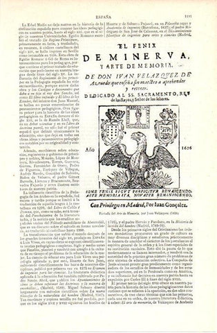 LAMINA V07362: Arte de Memoria por Juan Velazquez 1626