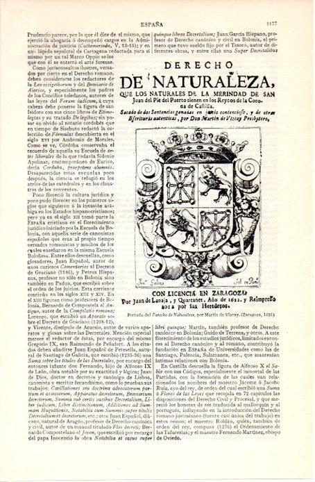 LAMINA V07361: Portada Derecho de Naturaleza por Martin de Vizcay