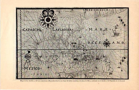 LAMINA V07357: Mapa de las Antillas y del seno mexicano