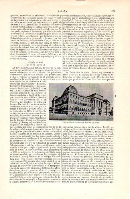 LAMINA V07345: Ministerio de Instruccion Publica en Madrid