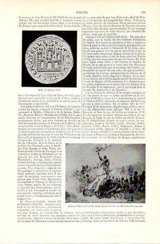 LAMINA V07310: Sello de Alfonso VIII