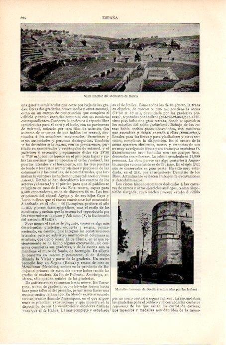LAMINA V07299: Anfiteatro de Italica en Sevilla